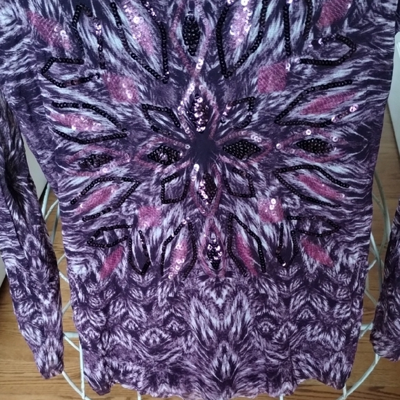 Fuzzi Purple and Pink Long Sleeve Top - Picture 4 of 16